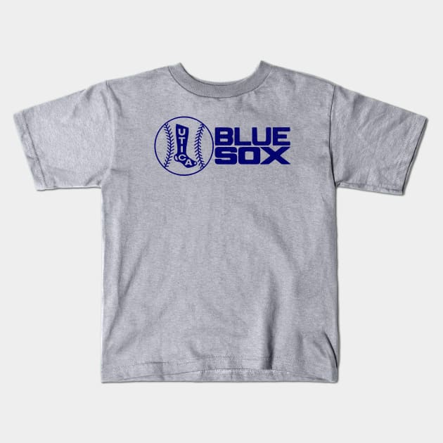 Defunct Utica Blue Sox Baseball Kids T-Shirt by LocalZonly